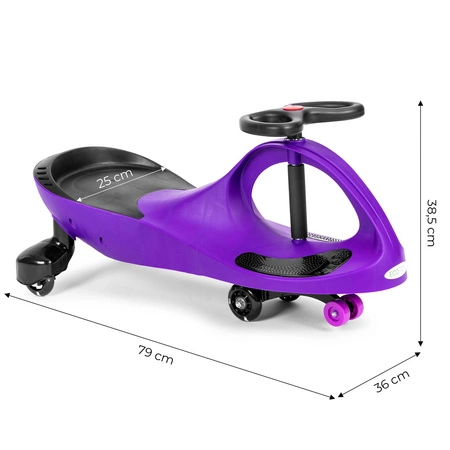 Jeździk grawitacyjny pojazd dla dzieci koła LED fioletowy ECOTOYS