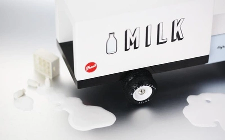 Candylab Samochód Drewniany Milk Truck