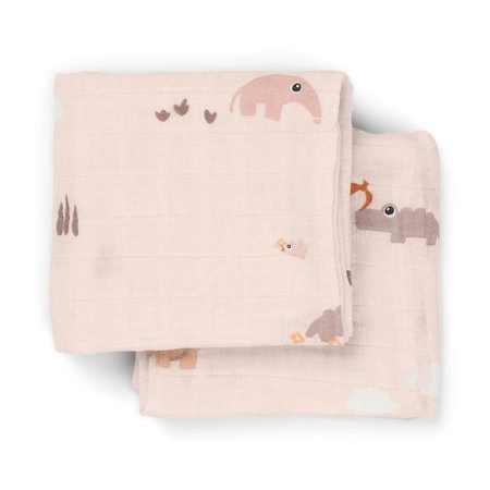 Done by Deer Pieluszki Bawełniane 65x65cm 2szt Playground Powder