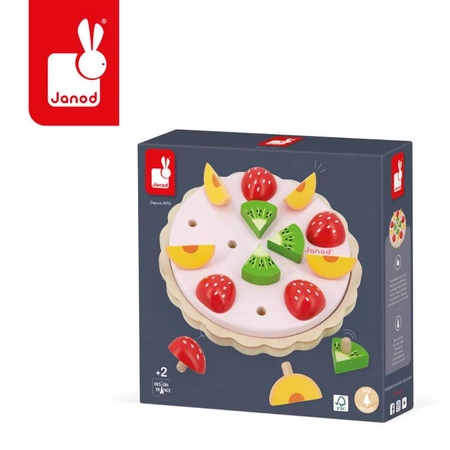 Drewniany zestaw Moja pierwsza owocowa tarta Twist 2+, Janod