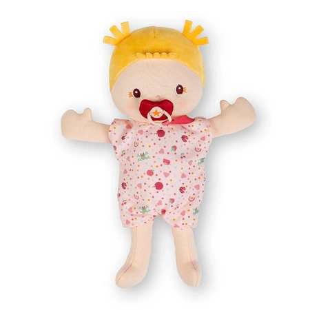 Lilliputiens Lalka dzidziuś w foteliku rowerowym z komforterem i kaskiem Lena 18 m+