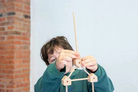 Drewniane klocki konstrukcyjne Mini Trigonos XL - 550 el.