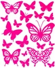 Naplamki Neonowe Motyle duży arkusz