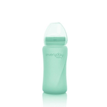Szklany bidon ze słomką 240 ml, miętowy, Everyday Baby
