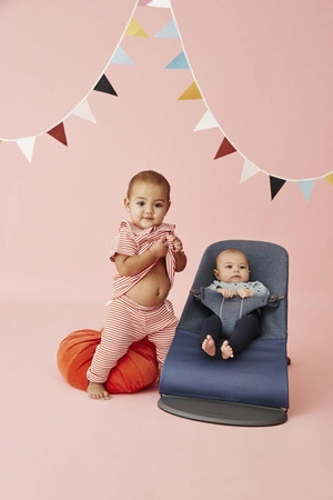 BABYBJORN - leżaczek BLISS 3D Jersey - Niebieski