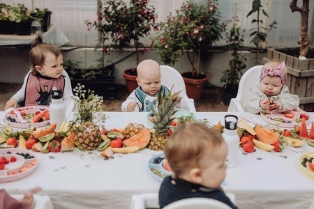 Baby Livia Śliniak z rękawkami Grey Miś 303-9