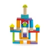 Viga Klocki Drewniane Edukacyjne w Wiaderku Miasto 100 elementów Zestaw