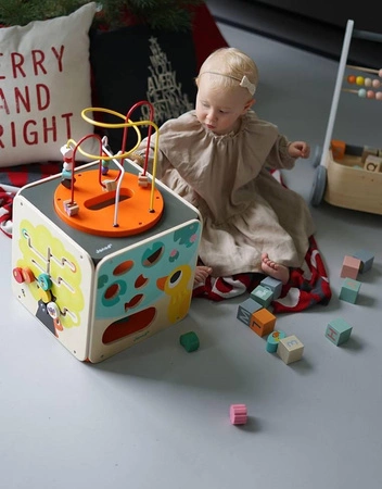 Wielofunkcyjna kostka edukacyjna z pętlą duża, Janod