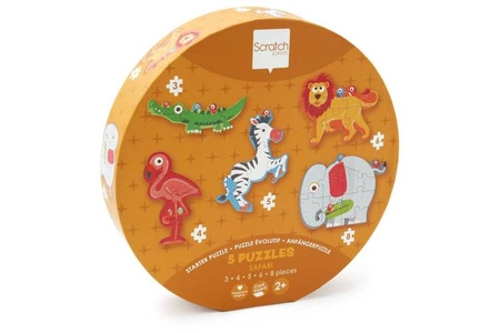 Scratch, Pierwsze Puzzle 5 Zwierząt Safari