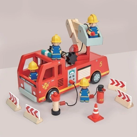 Drewniany wóz strażacki, Tender Leaf Toys