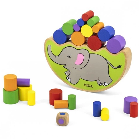 Drewniana układanka Balansujący Słoń Viga Toys Montessori