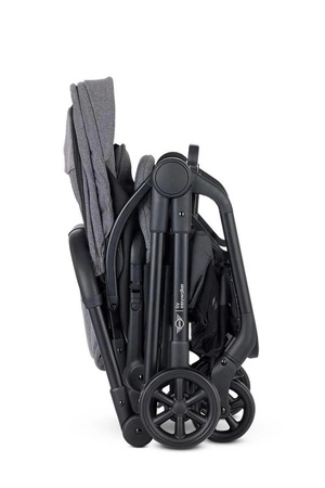 MINI by Easywalker Buggy TURN Kompaktowy wózek spacerowy z obrotowym siedziskiem 360° Soho Grey (z osłoną przeciwdeszczową w zestawie)