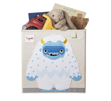 3 Sprouts Pudełko na Zabawki Yeti Blue