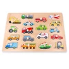 Duża drewniana układanka Transport Lelin