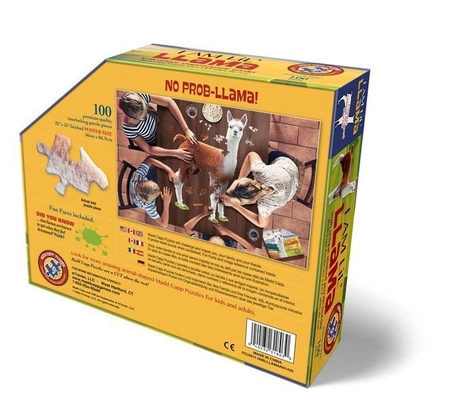 MADD CAPP, Puzzle konturowe I AM LIL' - Lama 100 elem.