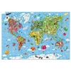Puzzle w walizce Ogromna mapa świata 300 elementów 7+, Janod