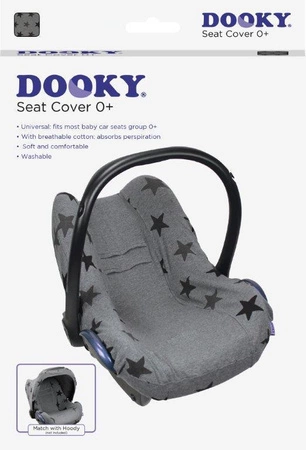 Pokrowiec do fotelika 0-13kg Dooky Grey Stars