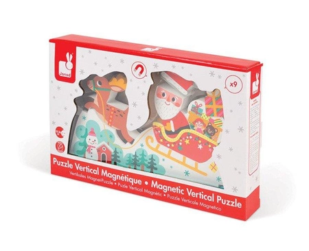 Magnetyczne klocki 3D Sanie Świętego Mikołaja, Janod