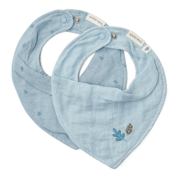 Little Dutch Apaszko-bandanka muślinowa - zestaw 2 szt. Blueberry Leaves & Sage