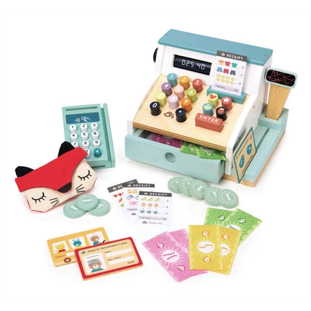 Drewniana kasa sklepowa ze skanerem, Tender Leaf Toys