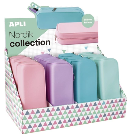 Silikonowy piórnik Nordik Collection Apli Kids - Różowy