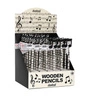 Display 36 szt. Drewniany ołówek z motywem muzycznym