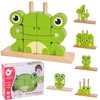 CLASSIC WORLD Kreatywne Drewniane Klocki Przestrzenne 3D Żabka