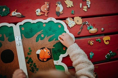 Układanka drewniana magnetyczna z 30 magnesami Drzewo, Janod