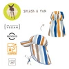 Lassig Czapka przeciwsłoneczna z daszkiem i osłoną karku UV80 Splash & Fun Fale blue/nature, rozm. 50/51