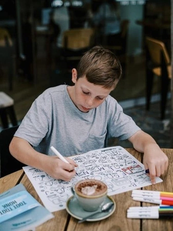 HeyDoodle Mata Silikonowa do Kolorowania A3 Alfabet - Pojazdy