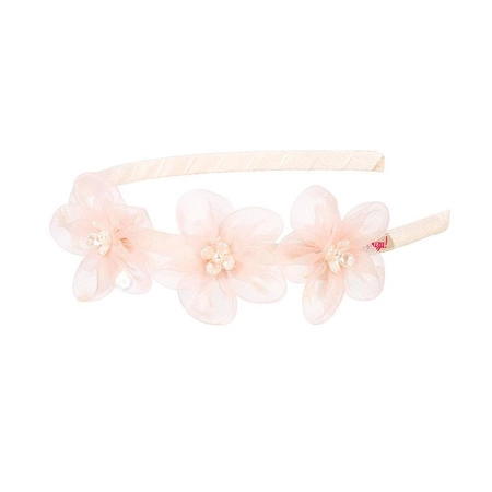 Souza! Opaska z tiulowymi różowymi kwiatami Pia
