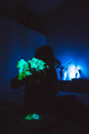 Lekkid, Konstrukcyjne drewniane i świecące klocki - Magiczna lampa