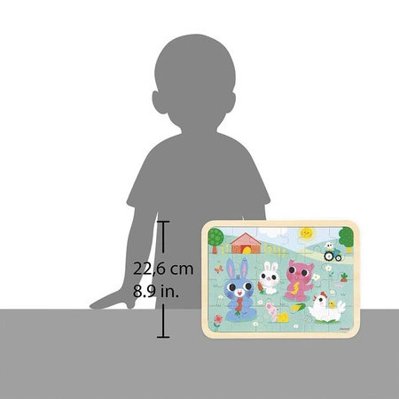 Janod Puzzle drewniane 24 el. Farma 3+