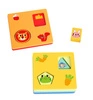 TOOKY TOY Układanka Montessori Kształty i Kolory Zwierzątka 6 Planszy FSC