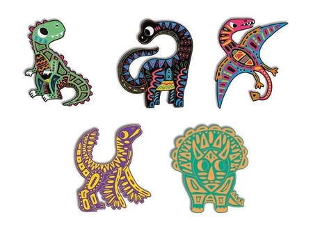 Zestaw kreatywny Do zdrapywania Dinozaury 5+, Janod