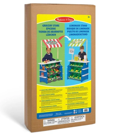 Drewniany Sklep Spożywczy i Stoisko z Lemoniadą 2w1 Melissa & Doug zabawa w odgrywanie ról