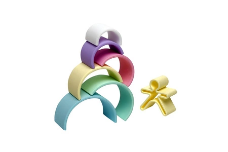 DENA Silikonowa Tęcza Pastel - 6 elementów