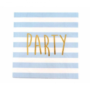 Serwetki urodzinowe niebiesko-złote, Jabadabado