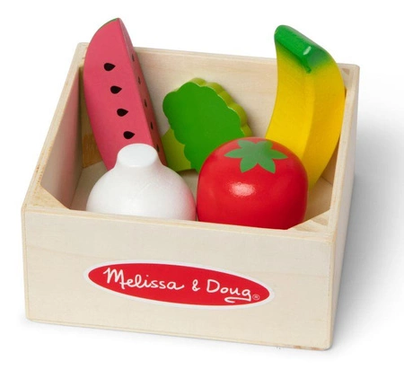 Drewniane jedzenie do zabawy dla dzieci Warzywa i Owoce Melissa & Doug 95209 zabawa w sklep i gotowanie