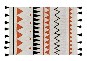 Lorena Canals Dywan bawełniany Azteca Natural Terracota 120 x 160 cm