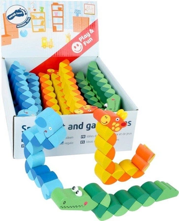 Klocki dla dzieci Dzikie zwierzątka 10685-Small Foot, zabawka drewniana