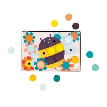 Układanka pierwsza drewniana mozaika 2+, Janod