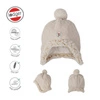 Lodger Dwuwarstwowa zimowa czapeczka z polaru jasnobeżowa Fleece Birch 1-2 l
