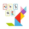 TOOKY TOY Drewniane Puzzle Tangram Układanka