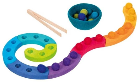 Układanka drewniana Sortowanie kolorów Spirala Goki 58354