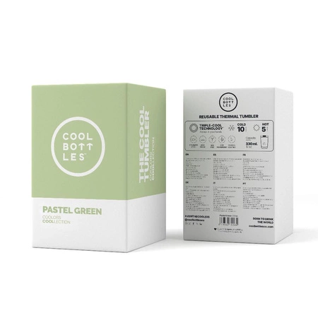 Cool Bottles Kubek termiczny 330 ml Triple cool Pastel Green