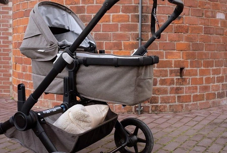 Lodger Wielofunkcyjny otulacz śpiworek z polaru jasnobeżowy Teddy Birch