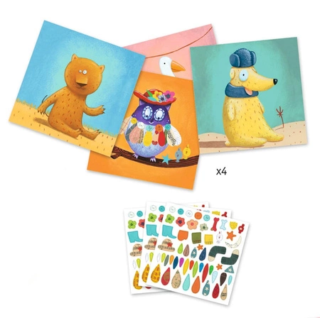 Zestaw art. z naklejkami ZWIERZĘTA DJ08932