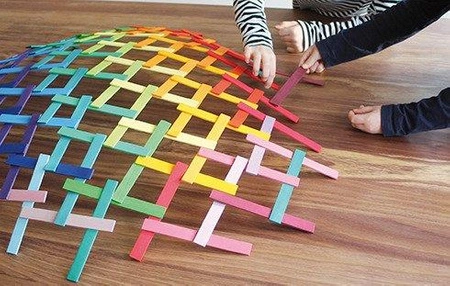 Patyczki do budowania: Zbuduj z Leonardo da Vinci, kolorowe, 6+, Grimm's