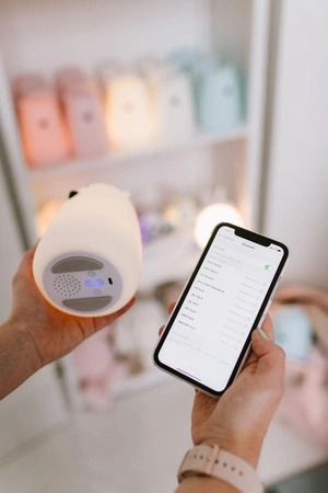 Miś Lampka Silikonowa z Głośnikiem Biała Rabbit&Friends